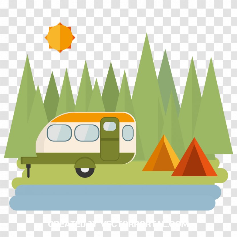 Camping Tent Clip Art - Text - Vector Transparent PNG
