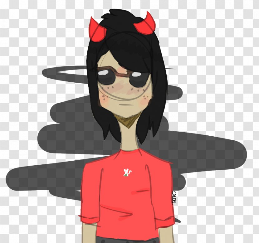 Black Hair Homo Sapiens Character - Heart - Devil Transparent PNG