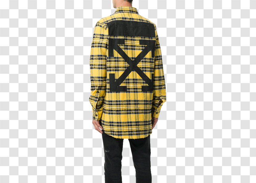 Tartan T-shirt Flannel Hoodie - Shirt - Yellow Sale Transparent PNG