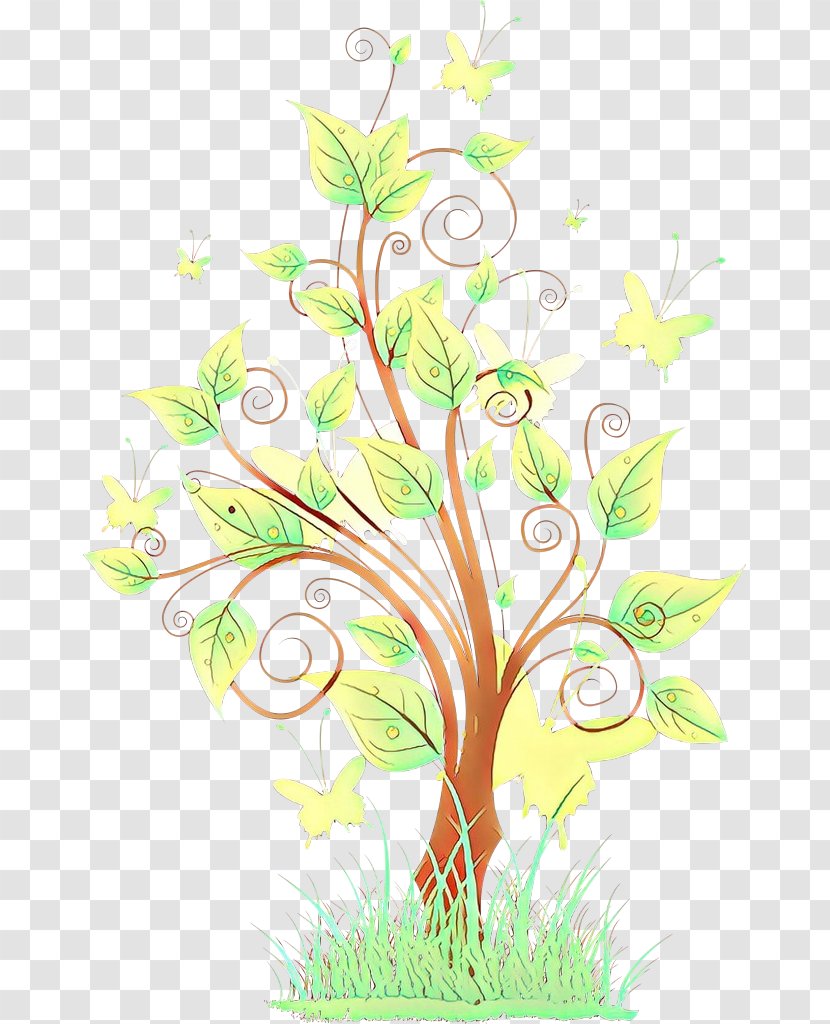 Floral Design Visual Arts Illustration Leaf - Flowering Plant - Branching Transparent PNG