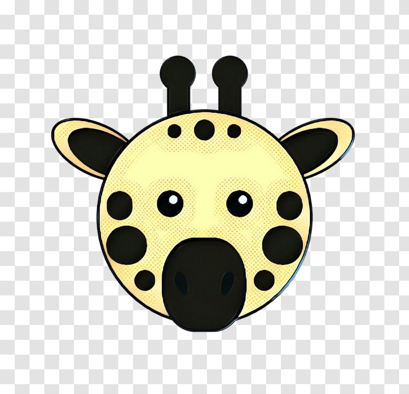 Yellow Clip Art Giraffe Bear - Retro Transparent PNG