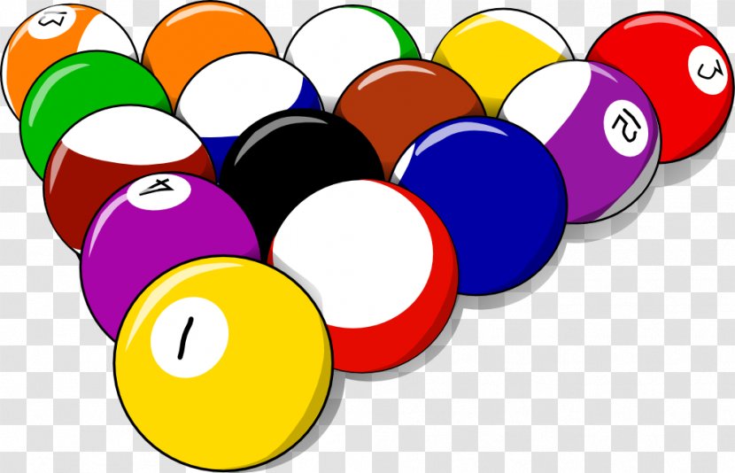 Pool Billiard Balls Rack Billiards Clip Art - Flag Football Clipart Transparent PNG