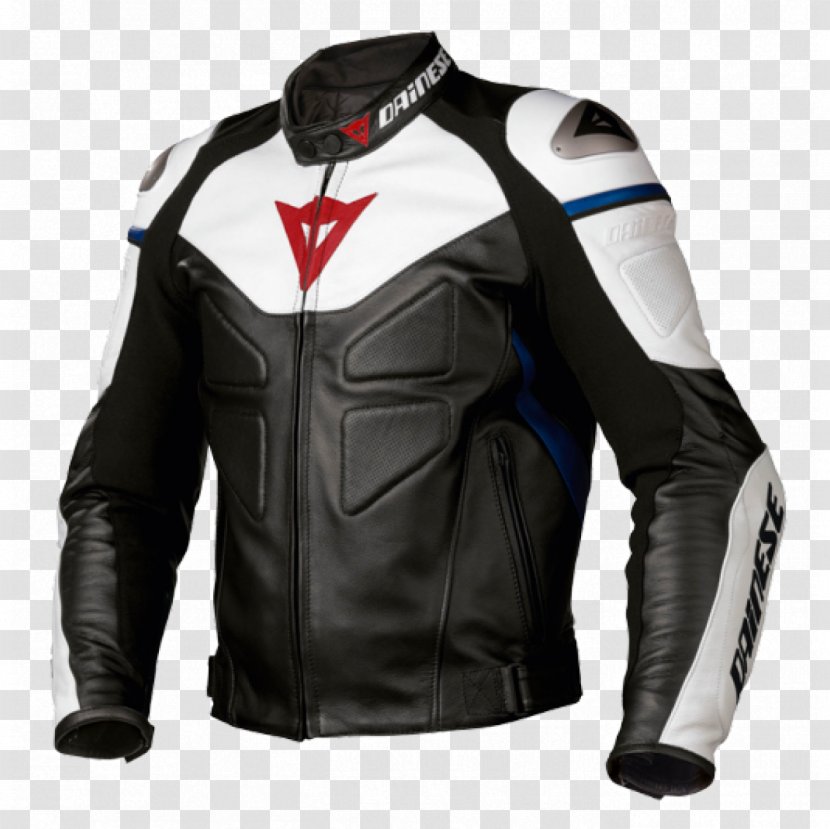 Leather Jacket Motorcycle Dainese - White Transparent PNG