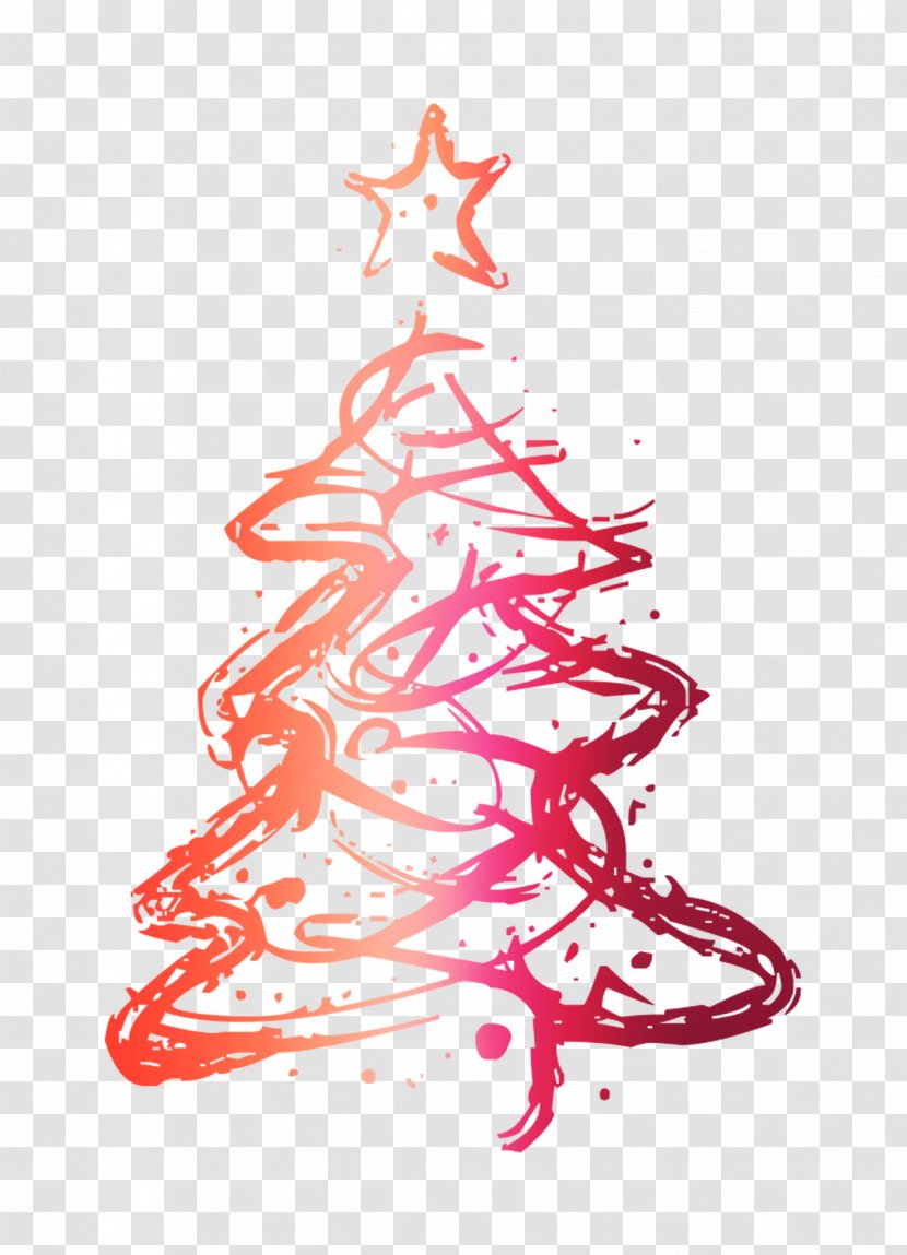 Christmas Tree Day Clip Art - Calligraphy Transparent PNG