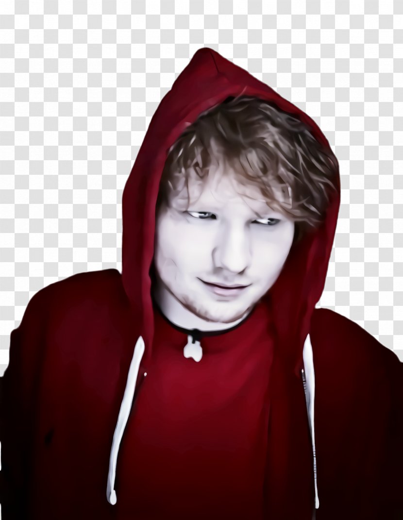 Hair Red Face Hoodie Maroon - Chin - Lip Transparent PNG