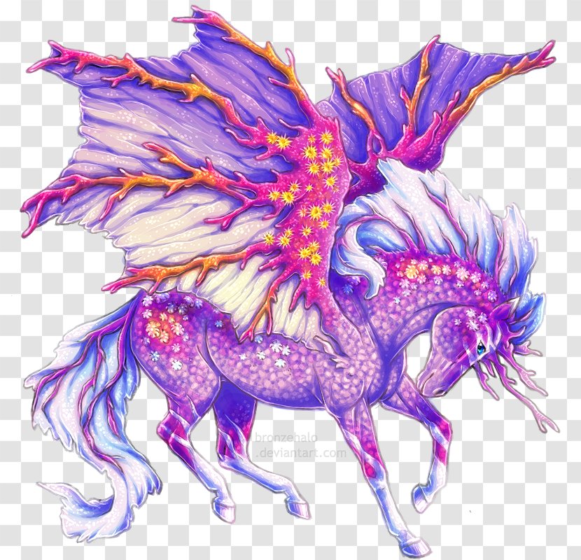 Unicorn Horse Pegasus Muses - Art - Vibrant Flame Transparent PNG