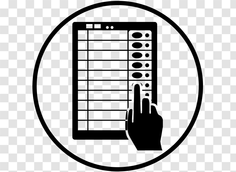 Electronic Voting In India Election Machine - Silhouette Transparent PNG