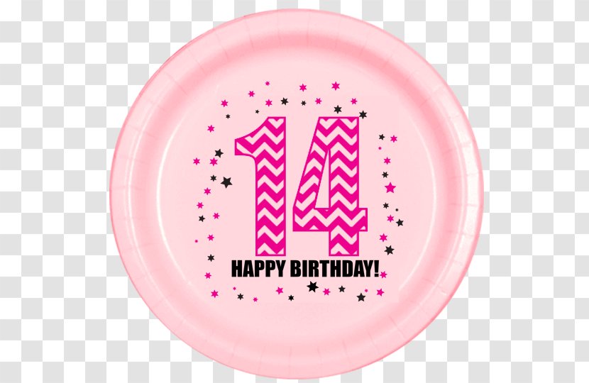 Plate Dessert Circle Birthday Font - Pink Transparent PNG