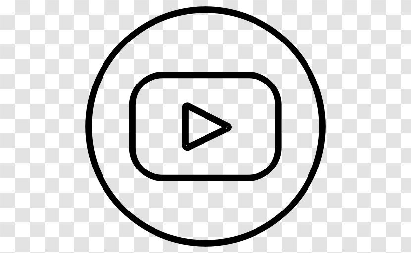 YouTube Line Art - Black And White - Subscribe Youtube Button Transparent PNG