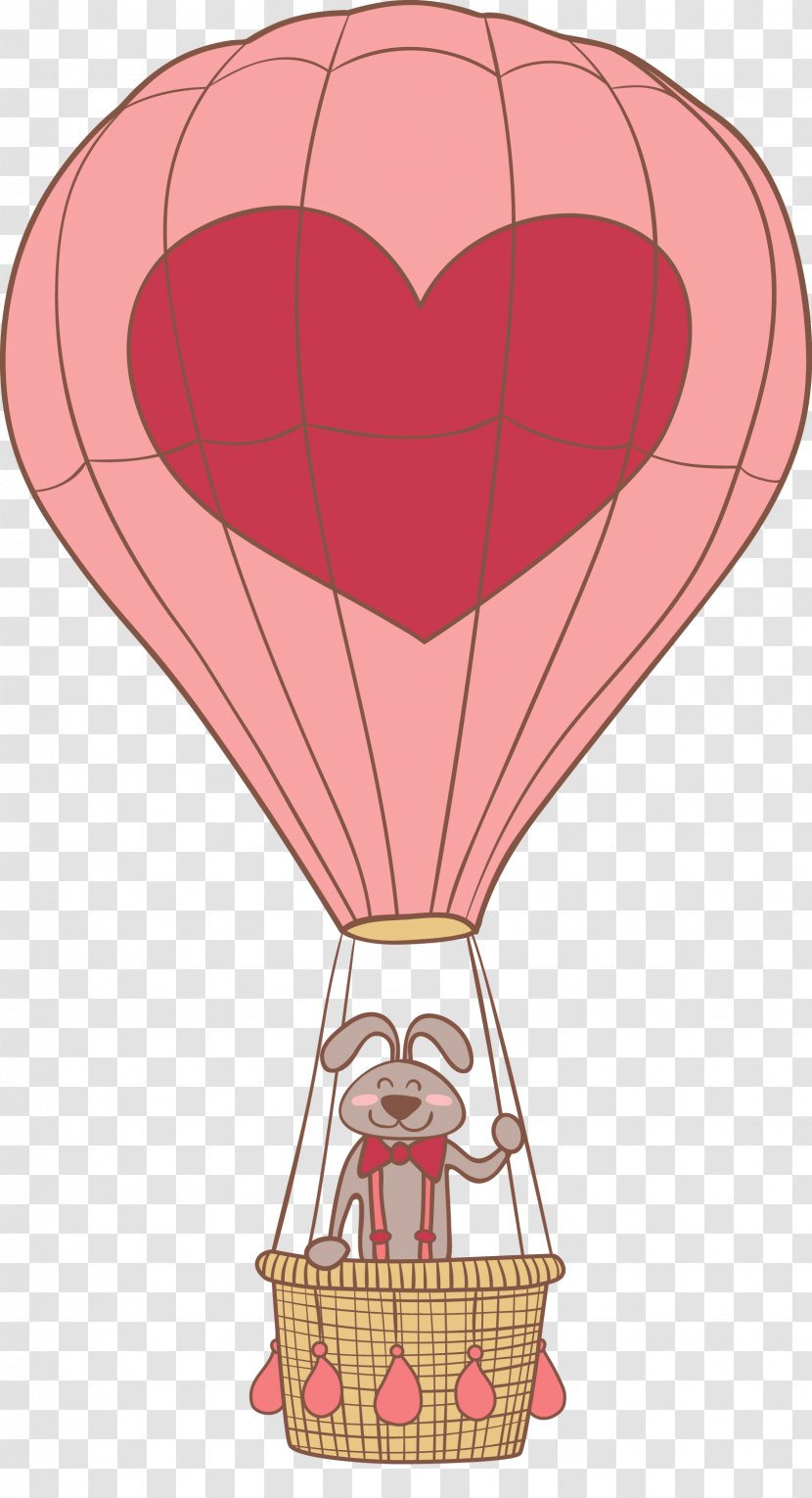 Hot Air Balloon Euclidean Vector - Valentines Day - Winnie The Ride Transparent PNG
