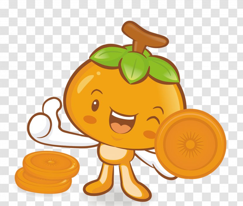Persimmon Cartoon Illustration - Plant - Cake Material To Avoid Pull Transparent PNG