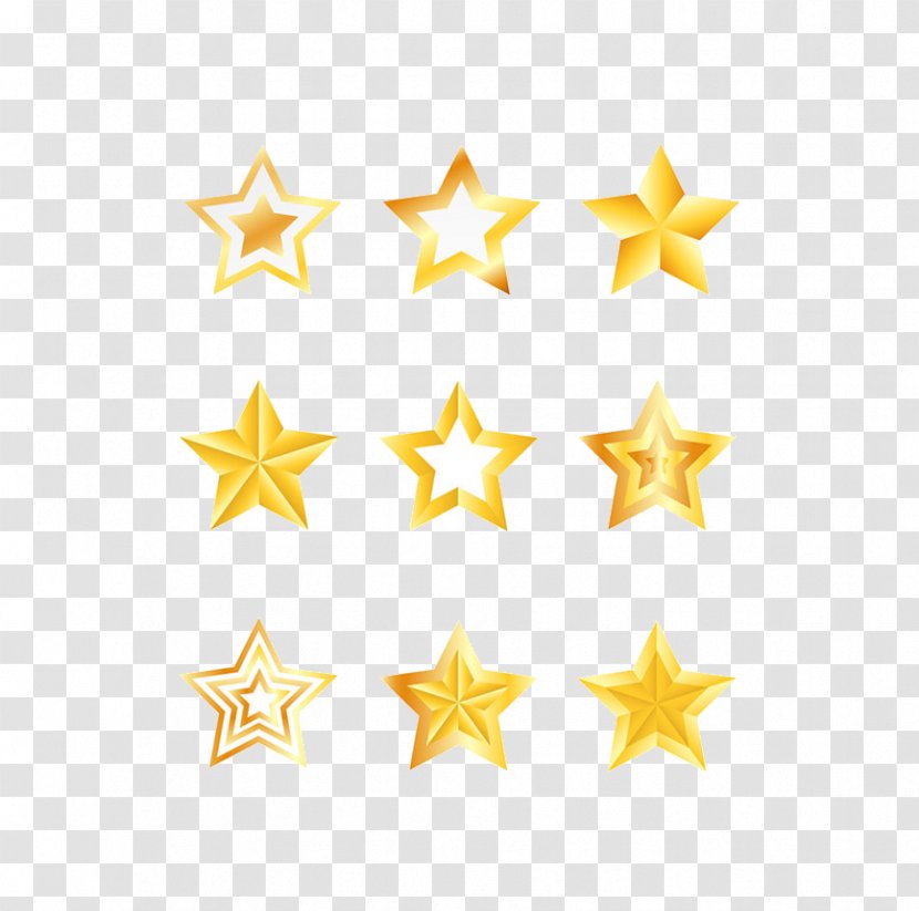 Euclidean Vector Gold - Star - Five-pointed Transparent PNG