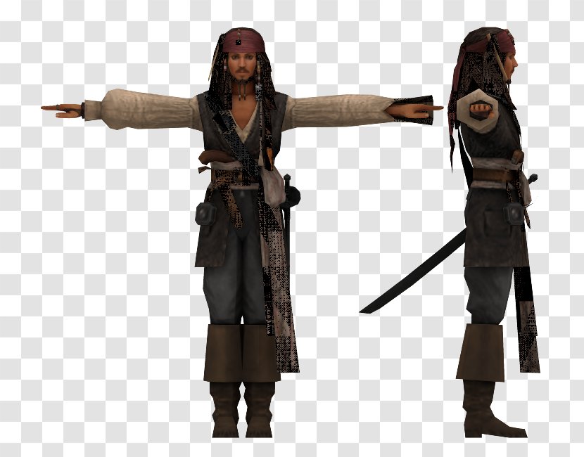 Jack Sparrow Pirates Of The Caribbean Kingdom Hearts II Model Figure Transparent PNG