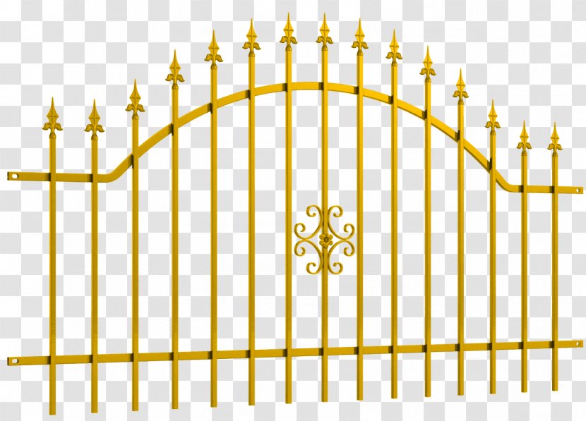 Fence Metal Gate Wrought Iron OBI - Home Fencing Transparent PNG