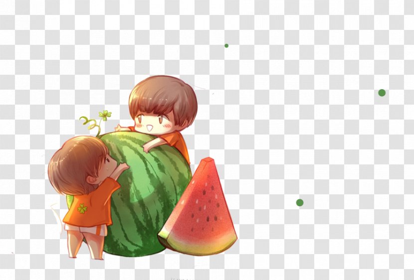 Dashu Xiaoshu Summer Solar Term Poster - Shulin District - Taobao Cool Watermelon Cartoon Transparent PNG