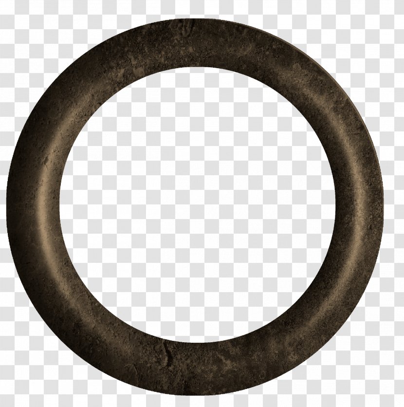Material Circle Font - Brown Metal Pattern Ring Transparent PNG