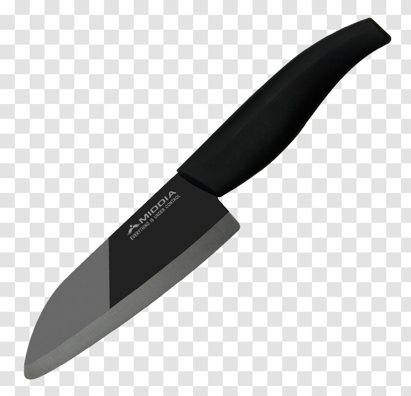 Ceramic Knife Santoku Chefs Kitchen - Black Cut Meat Chopper Transparent PNG