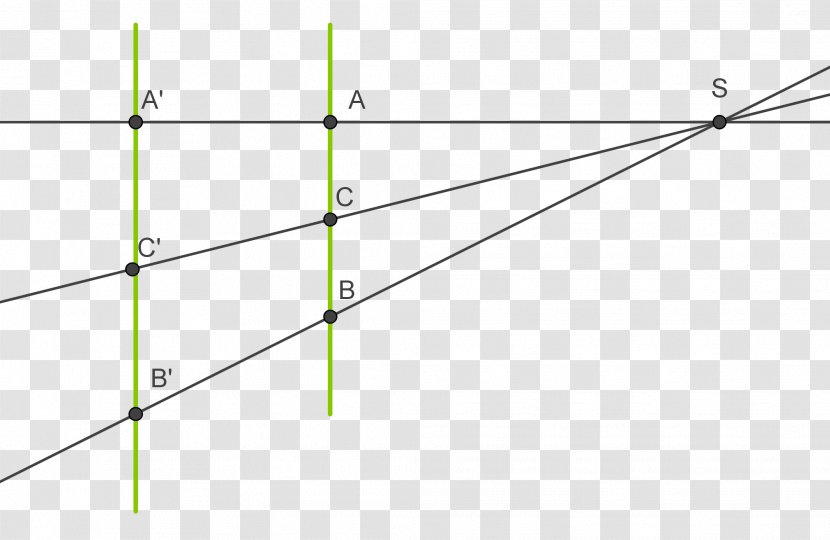 Intercept Theorem Line Right Triangle Geometry Transparent PNG