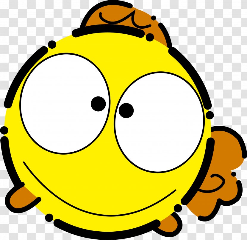 Yellow Cartoon Clip Art - Smile - Fish Transparent PNG