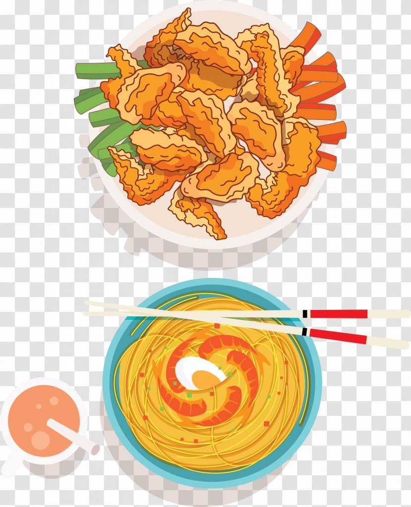 Fried Chicken Buffalo Wing French Fries KFC - Illustration - Wings Soup Transparent PNG