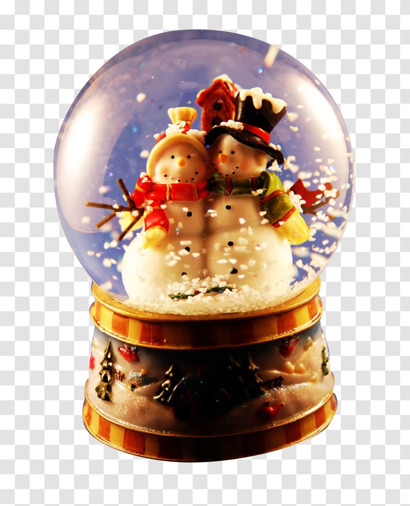 Christmas Ornament Crystal Ball Snow Globes - Snowman Transparent PNG