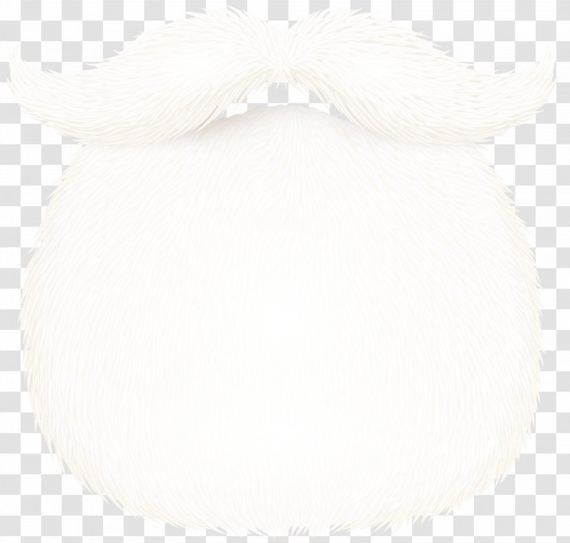 White - Santa Claus Beard Clipart Image Transparent PNG