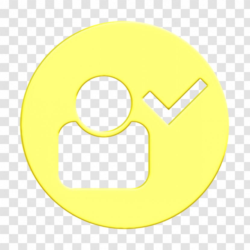 Profile Icon Selected User - Yellow - Smiley Symbol Transparent PNG