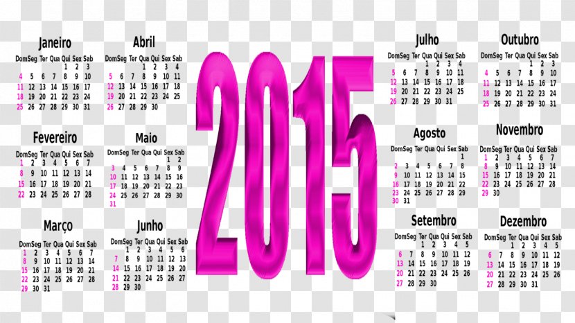 Calendar Art Blog Graphic Design - Magenta - 2015 Transparent PNG