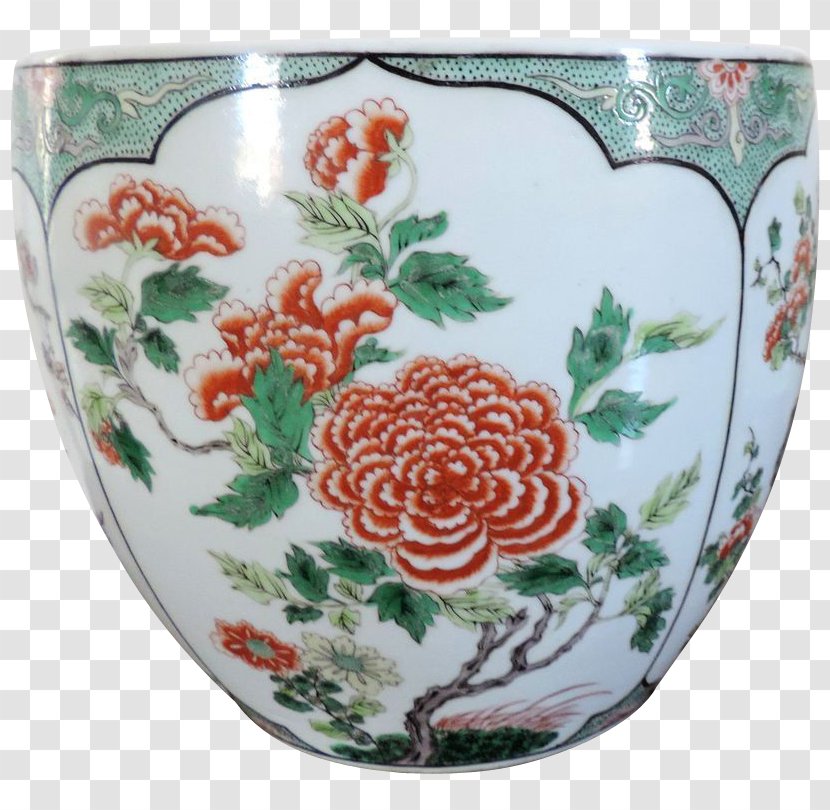Cachepot Vase Chinese Export Porcelain Flowerpot - Bowl Transparent PNG