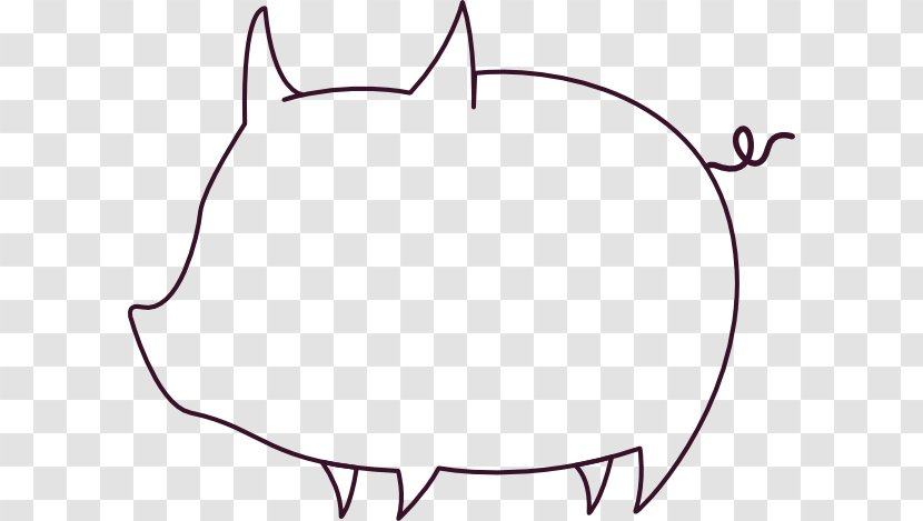 Co Pig Large White Drawing Clip Art - Sticker - Free Pictures Of Pigs Transparent PNG