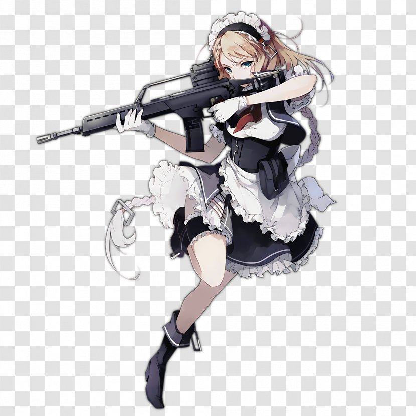 Girls' Frontline Heckler & Koch G36 9A-91 M4 Carbine Weapon - Silhouette Transparent PNG