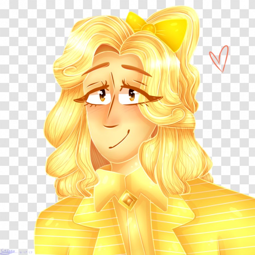 Nose Yellow Hair Blond - Heart Transparent PNG