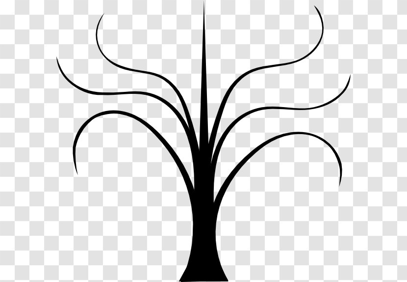 Twig Clip Art Plant Stem Flower Leaf - Black M - Plants Transparent PNG