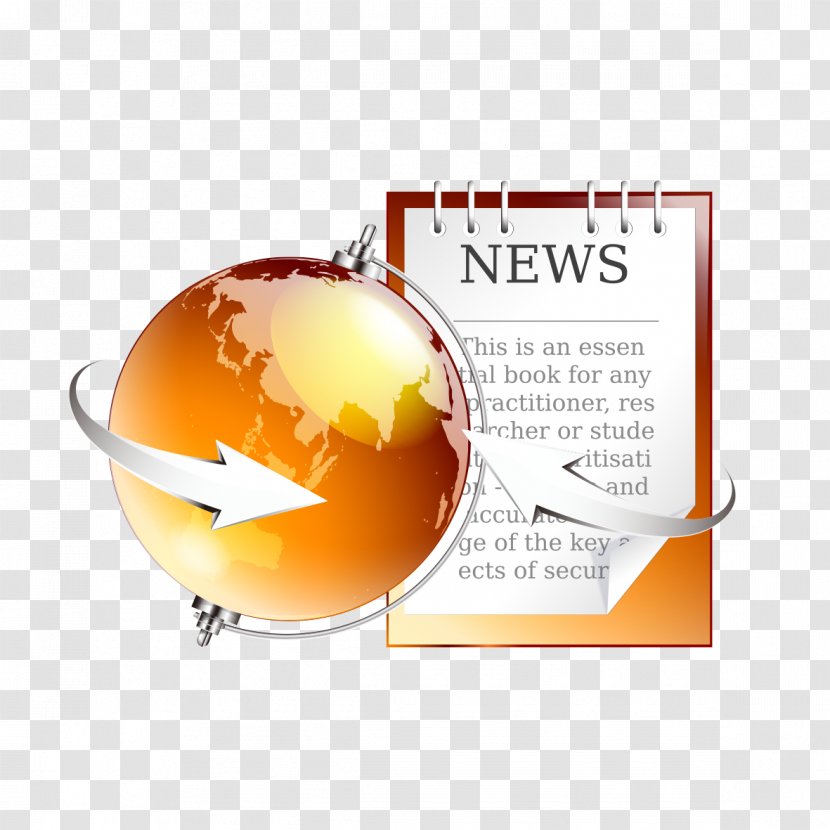 Earth News Icon - Orange - Global Transparent PNG