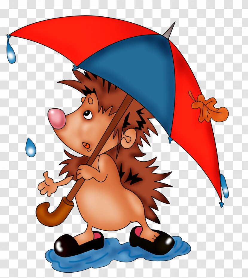 Hedgehog Umbrella Cartoon Clip Art Transparent PNG
