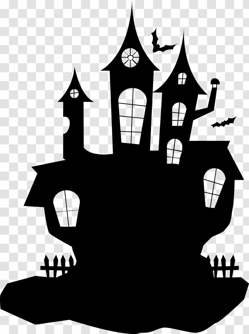 Haunted Castle New York's Village Halloween Parade Jack-o'-lantern - Black And White - Vector Transparent PNG