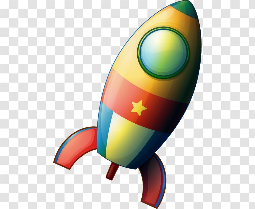 Rocket Outer Space Spacecraft - Drawing - Vector Painted Transparent PNG