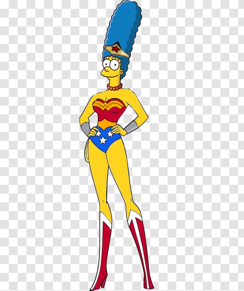 Marge Simpson Wonder Woman Wilma Flintstone Pebbles Flinstone Homer - Artwork Transparent PNG