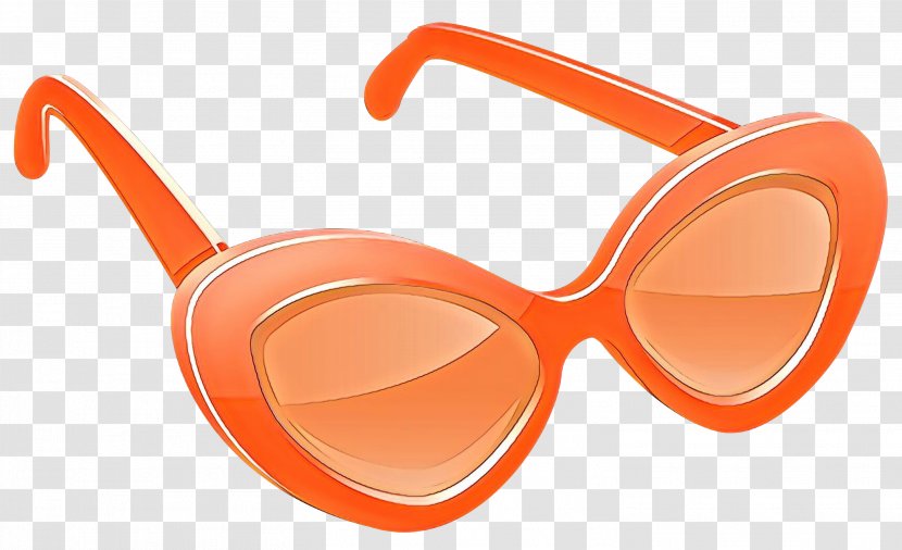 Glasses - Orange - Transparent Material Plastic Transparent PNG
