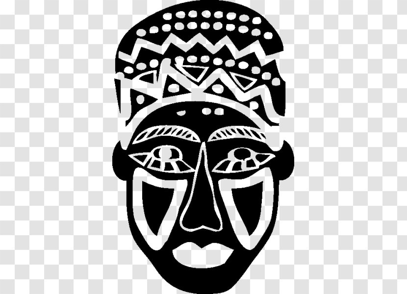 Africa Mask Drawing Masque Mukudji Paper - Art - African Vector Transparent PNG