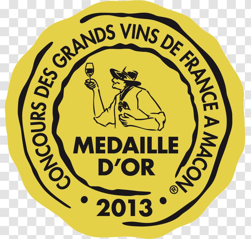 Concours Des Vins De Mâcon Wine Gold Medal - Signage Transparent PNG