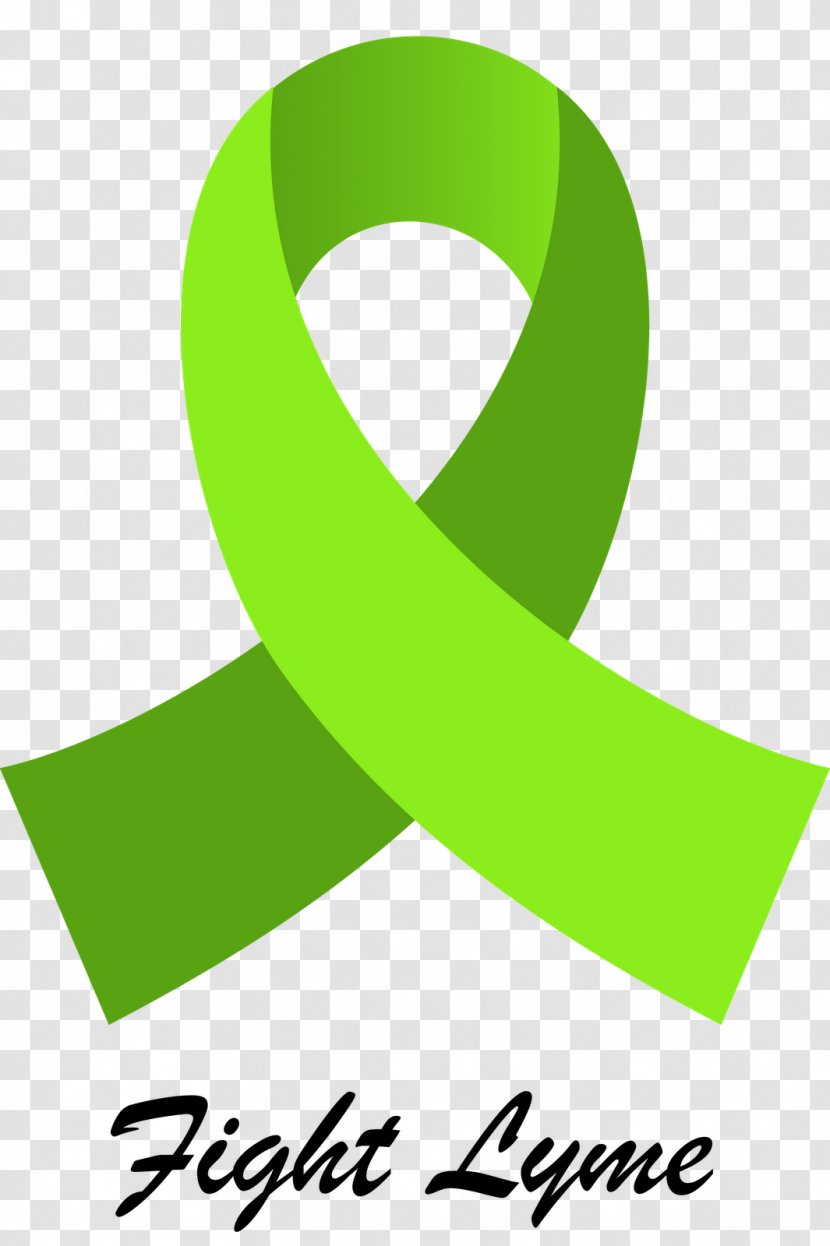 Chronic Lyme Disease Symptom Green Ribbon - Awareness - Lime Transparent PNG