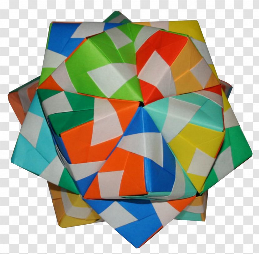 Square Sonobe Small Triambic Icosahedron Modular Origami - Art Paper - Style Border Transparent PNG