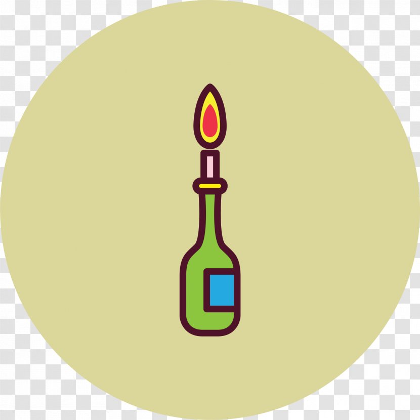 Yellow Font - A Bottle Of Wine; Candle Transparent PNG