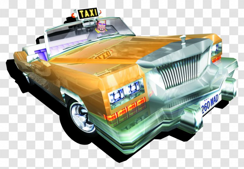 Crazy Taxi 3: High Roller 2 Taxi: City Rush Video Game - Model Car Transparent PNG