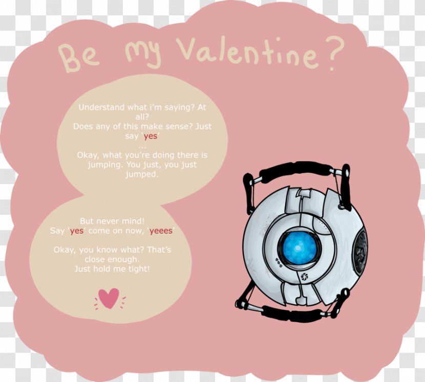Portal 2 14 February Valentine's Day Wheatley - Thumb - Deviantart Transparent PNG