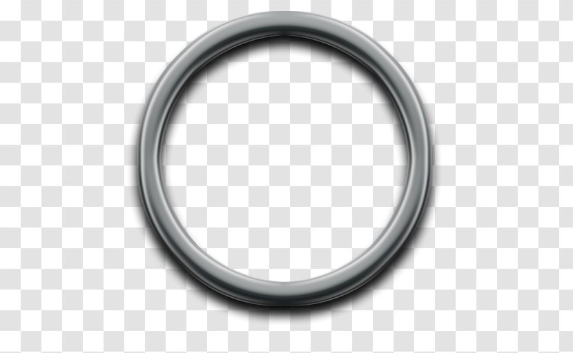 Stainless Steel Metal Plastic Ring - Titanium Transparent PNG