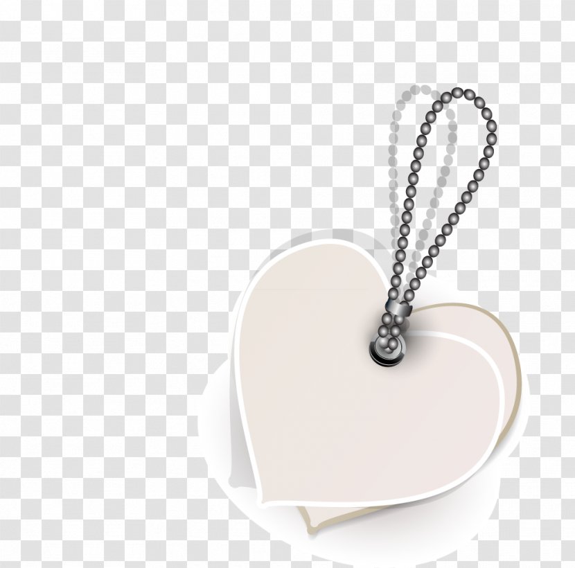 Adobe Illustrator - Jewellery - Creative Heart-shaped Tag Transparent PNG