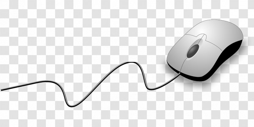 Computer Mouse Keyboard Desktop Clip Art - Black And White - Wired Transparent PNG