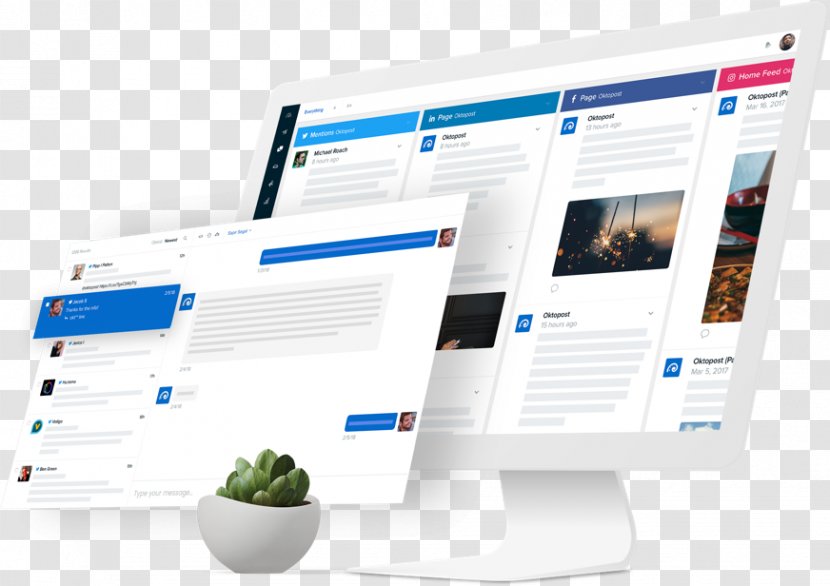 Social Media Marketing Oktopost Brand - Online Advertising - Crucial Conversations Ppt Transparent PNG